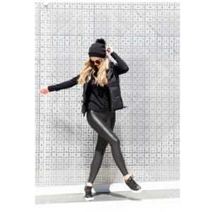 SPANX Black Shiny Leggings